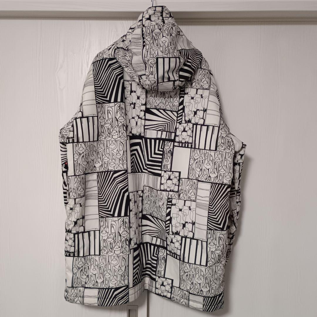 クイックシルバー　 ウェア　スノボー　上下セット　L　柄　ベージュ　白　黒