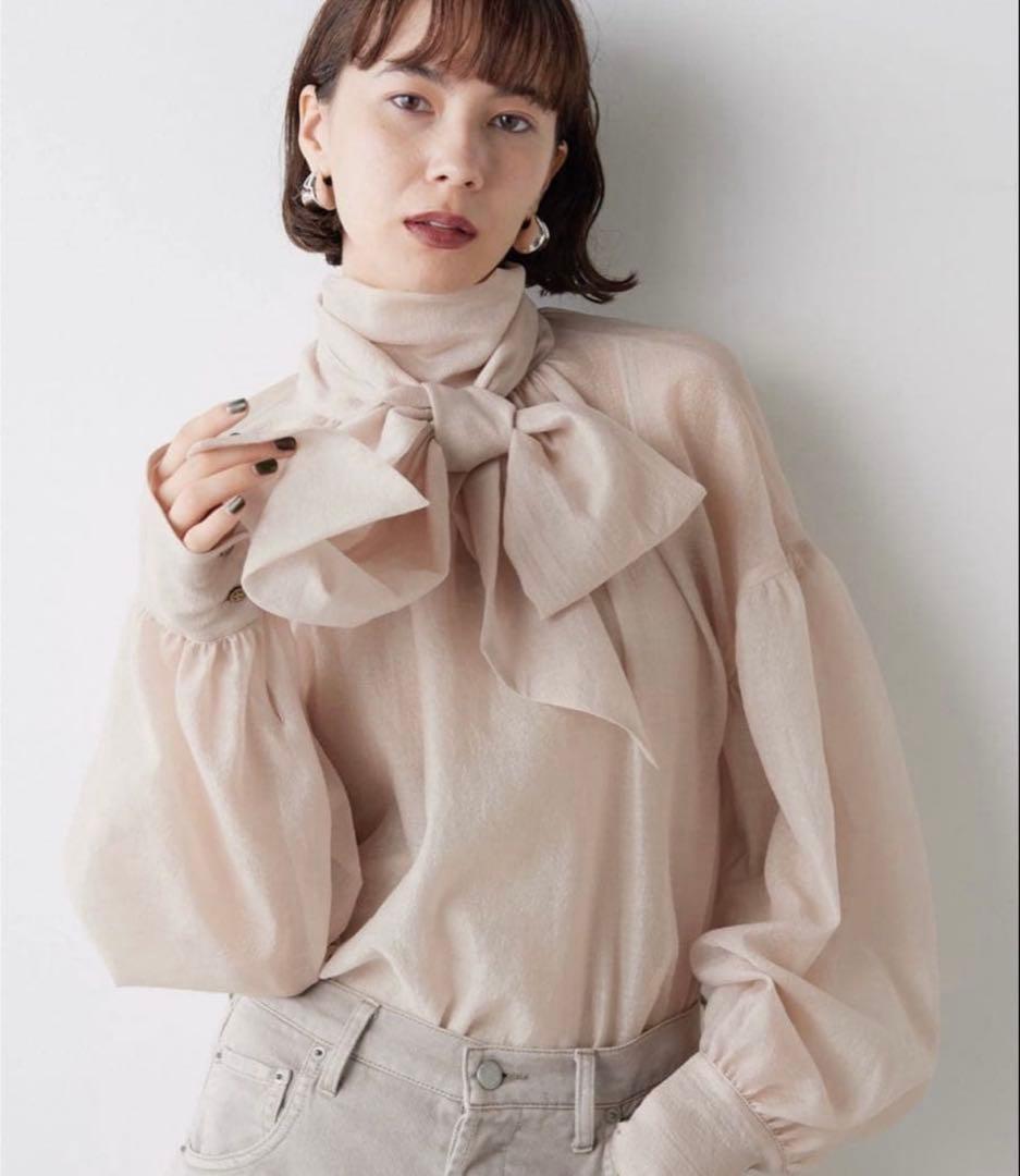 Whim Gazette ウィムガゼット 今季オーガンジーブラウス★新品★