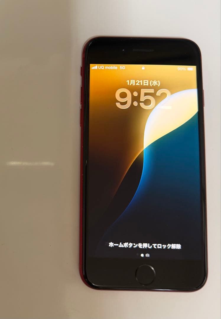 【指紋認証のみ✖️】iPhone SE 第3世代 64GB レッド BT85%