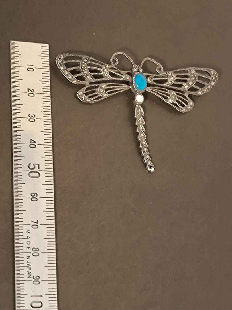 imac イマック　ターコイズ シルバー 925 蜻蛉トンボ ブローチ