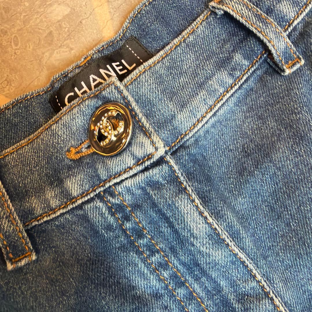 CHANEL デニムパンツ　ワイド　　36