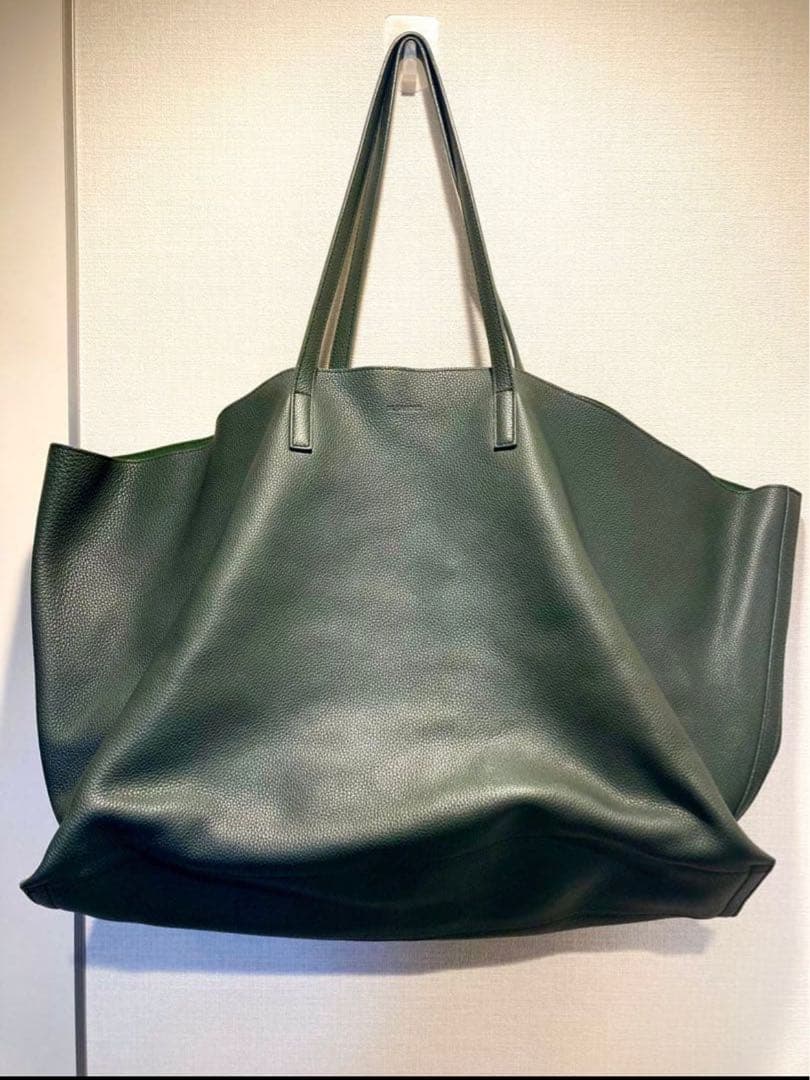 JIL SANDER ダークグリーン トートバッグ