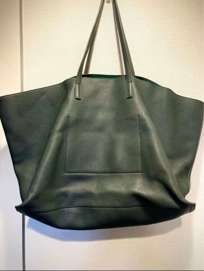 JIL SANDER ダークグリーン トートバッグ