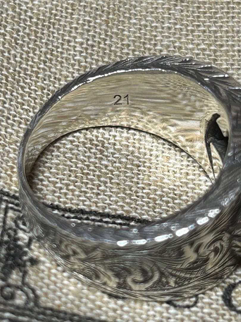 GUCCI グッチ　リング　インターロッキング　アラベスク　表記サイズ21号