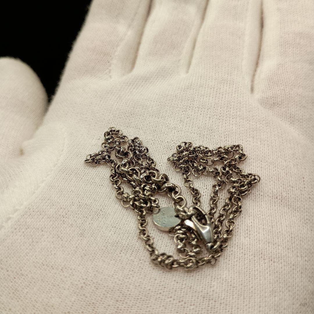 GUCCI あずきチェーン ブラック加工 50cm SILVER925 男女兼用