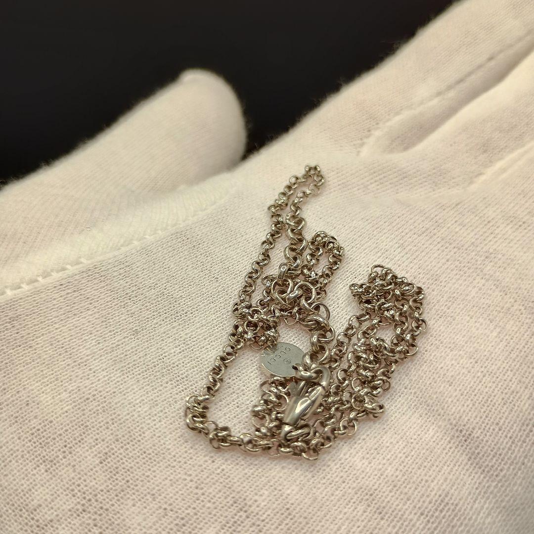 GUCCI あずきチェーン ブラック加工 50cm SILVER925 男女兼用