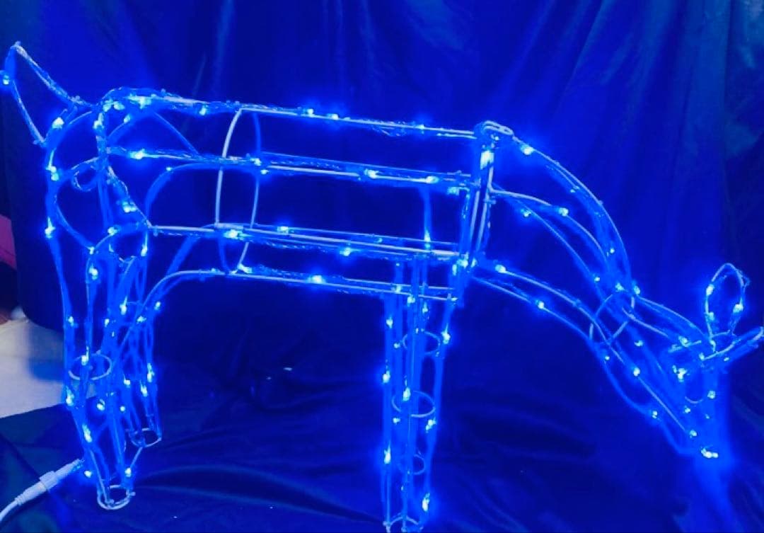 ✨ ブルーLEDライト トナカイ クリスマス イルミネーション ✨