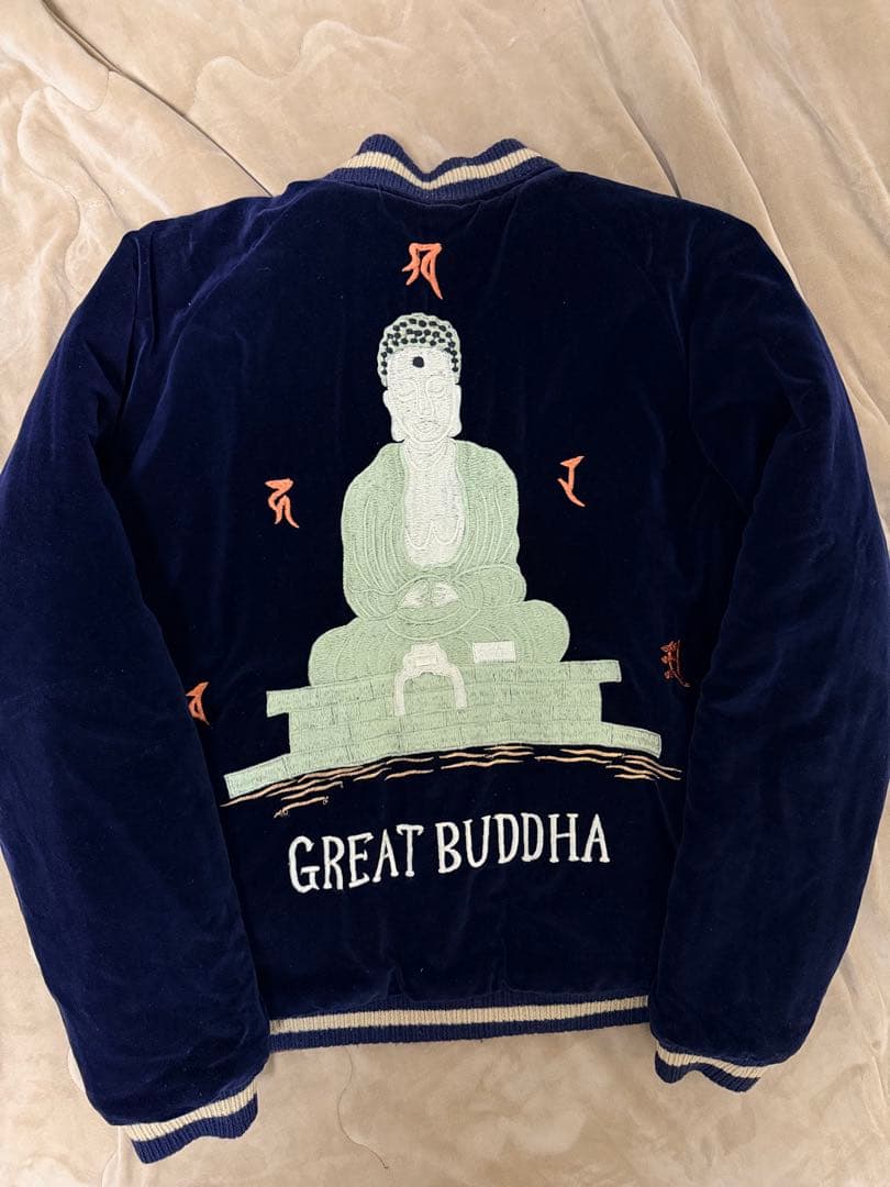 日本製 港商 テーラー東洋 ２面用 別珍 ブッダ 限定スカジャン vintage