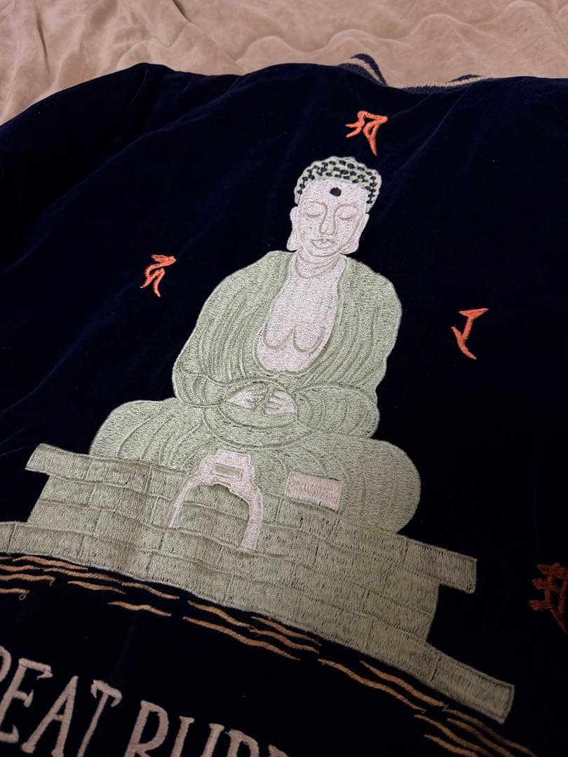 日本製 港商 テーラー東洋 ２面用 別珍 ブッダ 限定スカジャン vintage