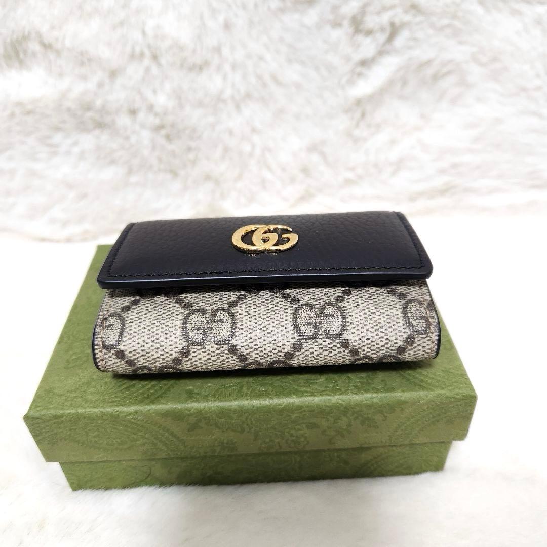 ぷく✨新品未使用✨グッチ　キーケース　6連　マーモント　スプリーム　レザー