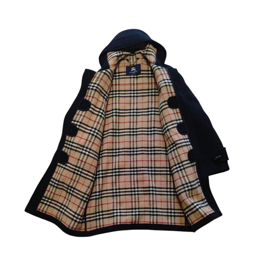 定番人気　BURBERRY　ダッフルコート　ウール　黒　ブラック　大きいサイズ