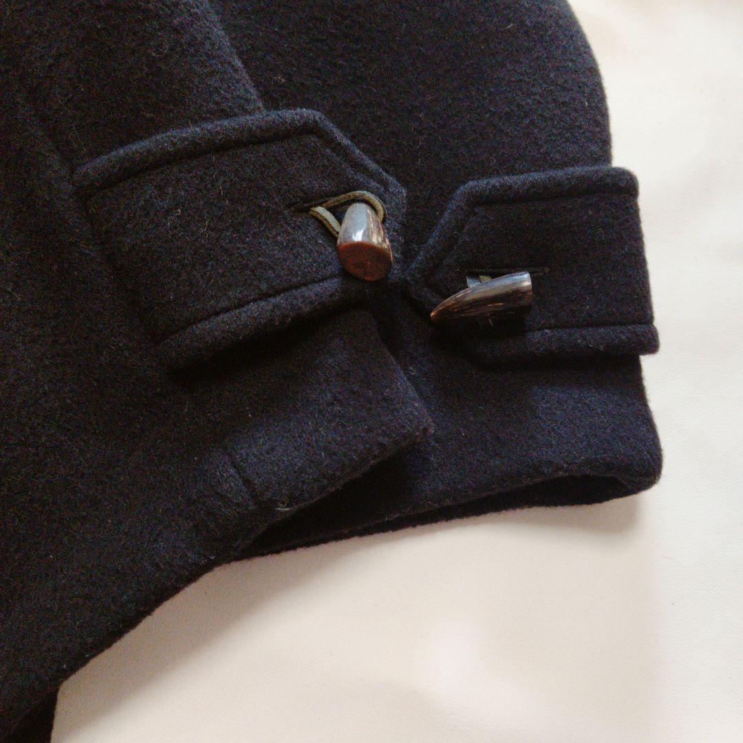 定番人気　BURBERRY　ダッフルコート　ウール　黒　ブラック　大きいサイズ