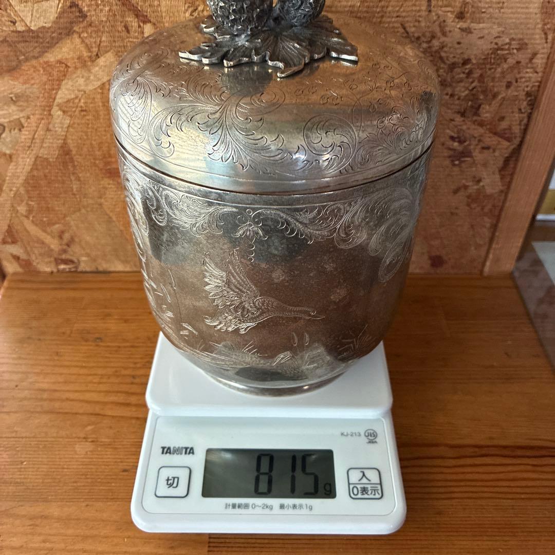 アンティーク雑貨 Tiffany SterlingSilver Footed Lidded Jar