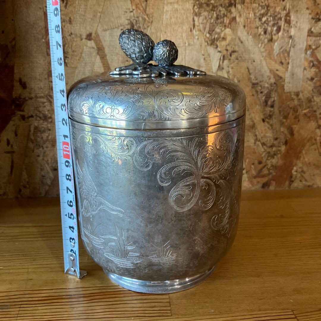 アンティーク雑貨 Tiffany SterlingSilver Footed Lidded Jar