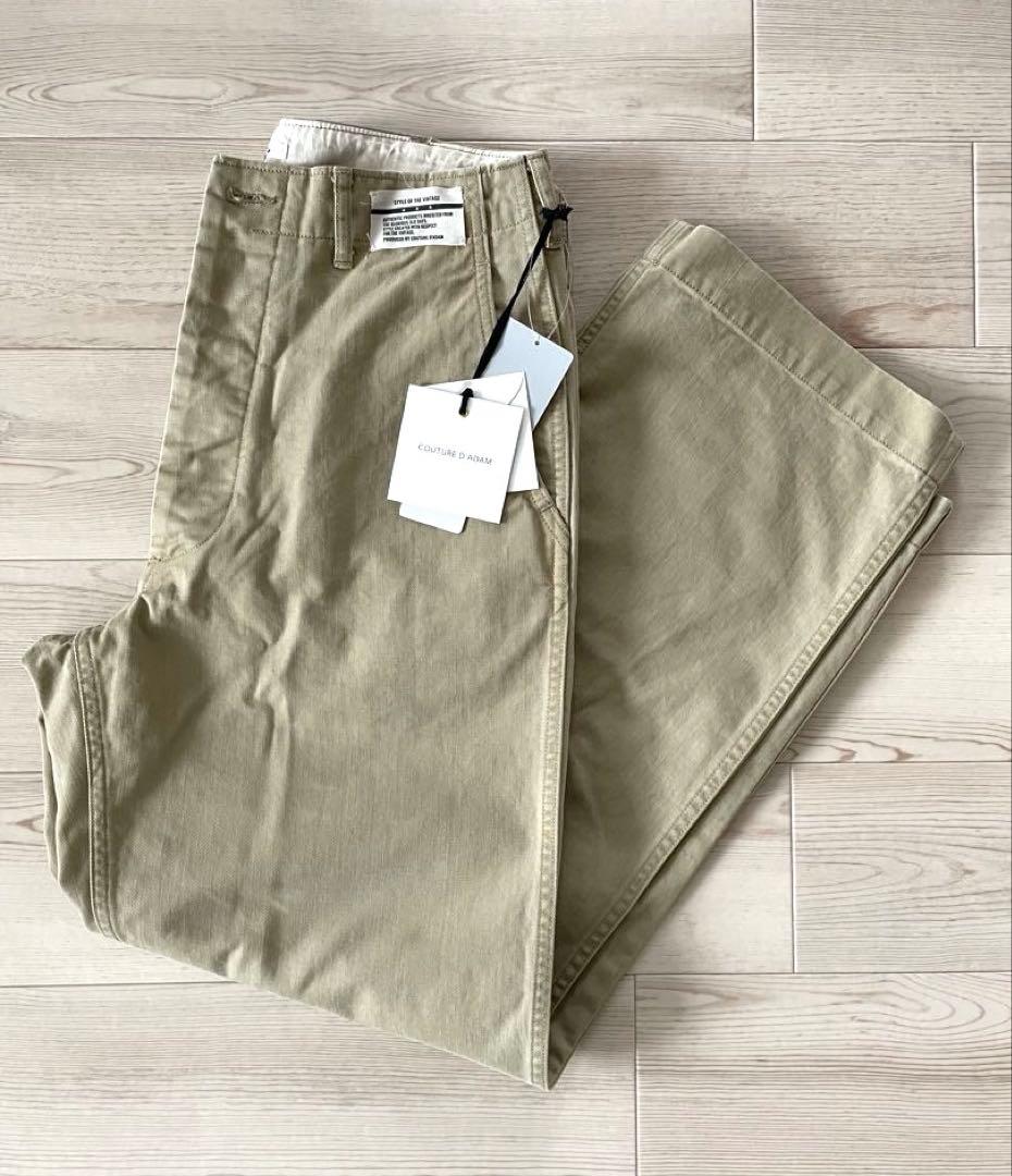 クチュールドアダムCOUTURE D'ADAM ベージュ チノパン 38