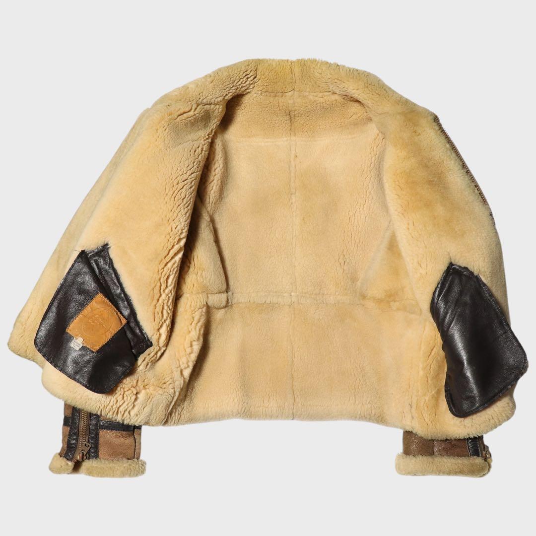 XL★80s★USA製★ゴールデンベア★B9 フライトジャケット★ムートン★40