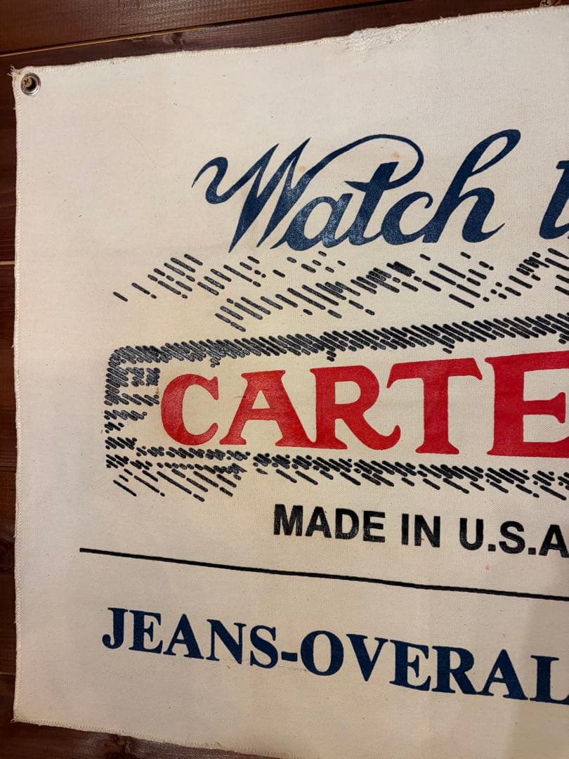 1970s〜90s CARTER'S カーターズ 列車タグ ヴィンテージバナー