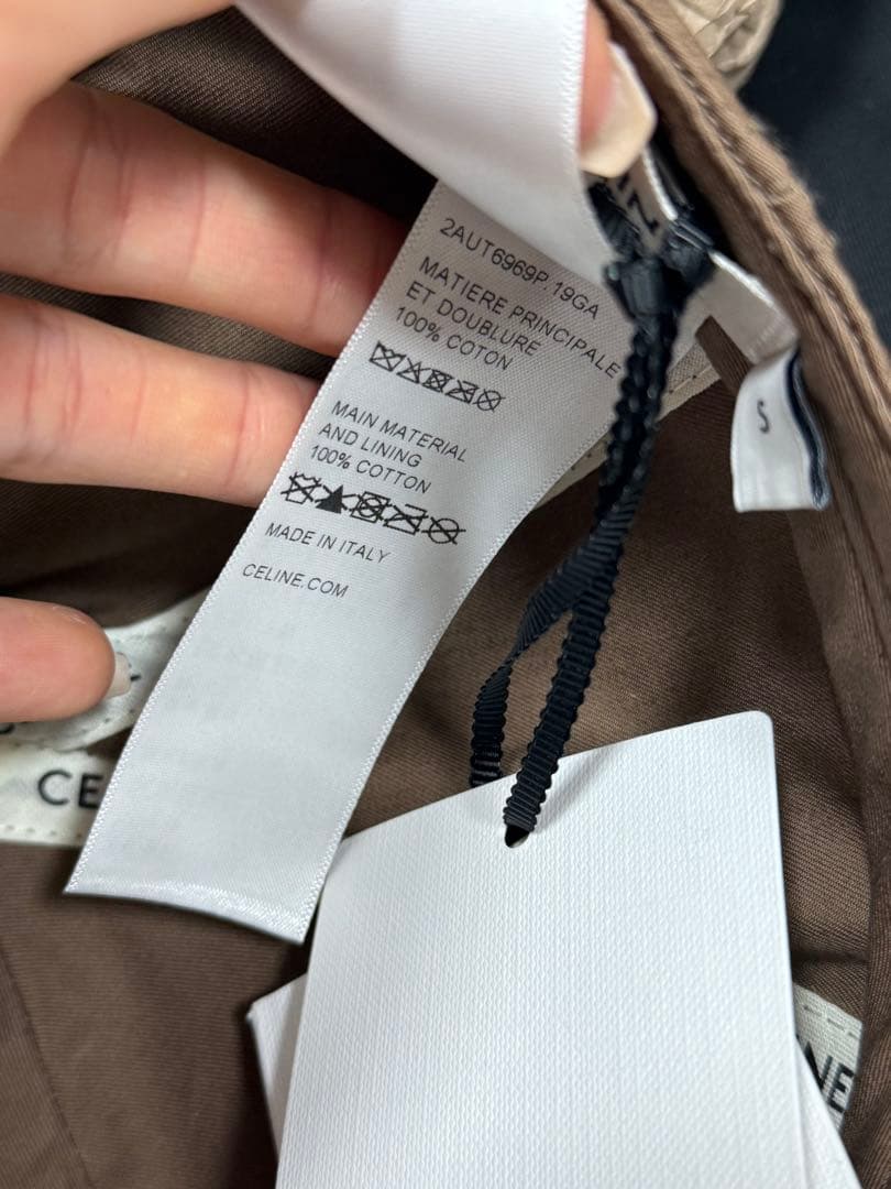 新品CELINE ブラウン ベースボールキャップ S