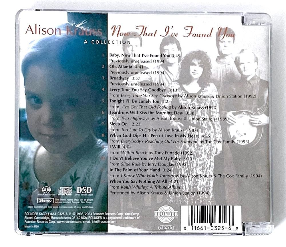 SACD アリソン・クラウス NOW THAT I'VE FOUND YOU
