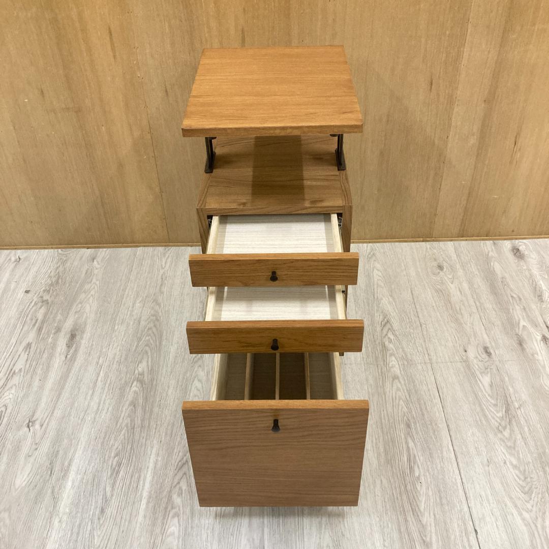 あお様　一生紀 フェロー ワゴン 　デスクワゴン　3段チェスト　脇机　C