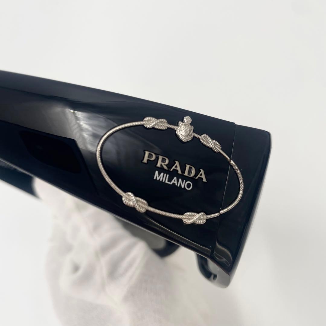【✨未使用級 付属品完備】 プラダ サングラス メタルロゴ Y2K ブラック