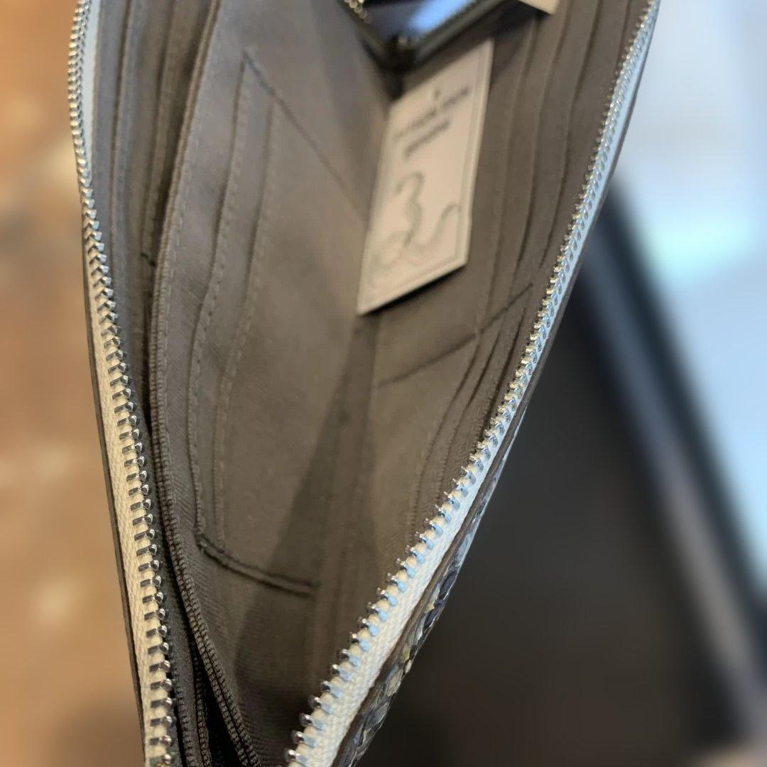 田川英樹 さん専用新品　一枚革　蛇革パイソン　Ｌ型 ミックスカラー長財布