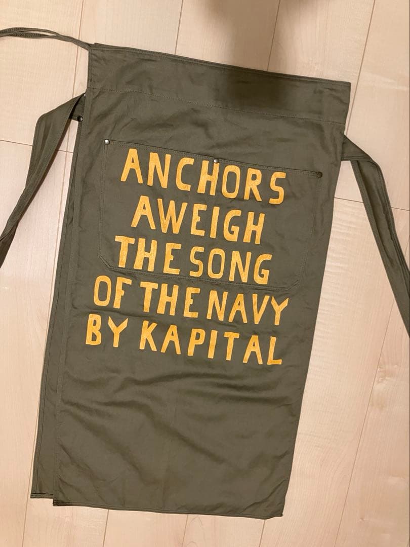 KAPITAL キャピタル　エプロン　カーキ