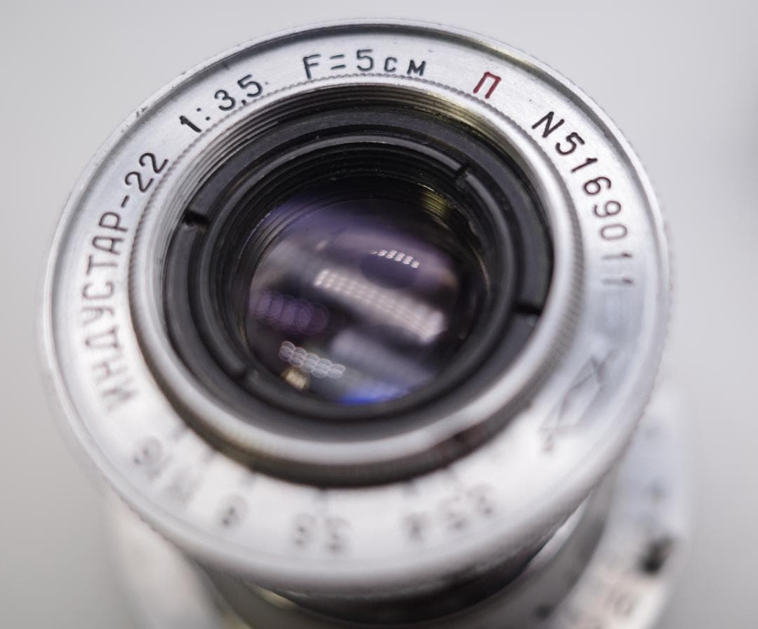 4　希少【RED P】 美品　沈胴式オールドレンズ インダスター22　L39