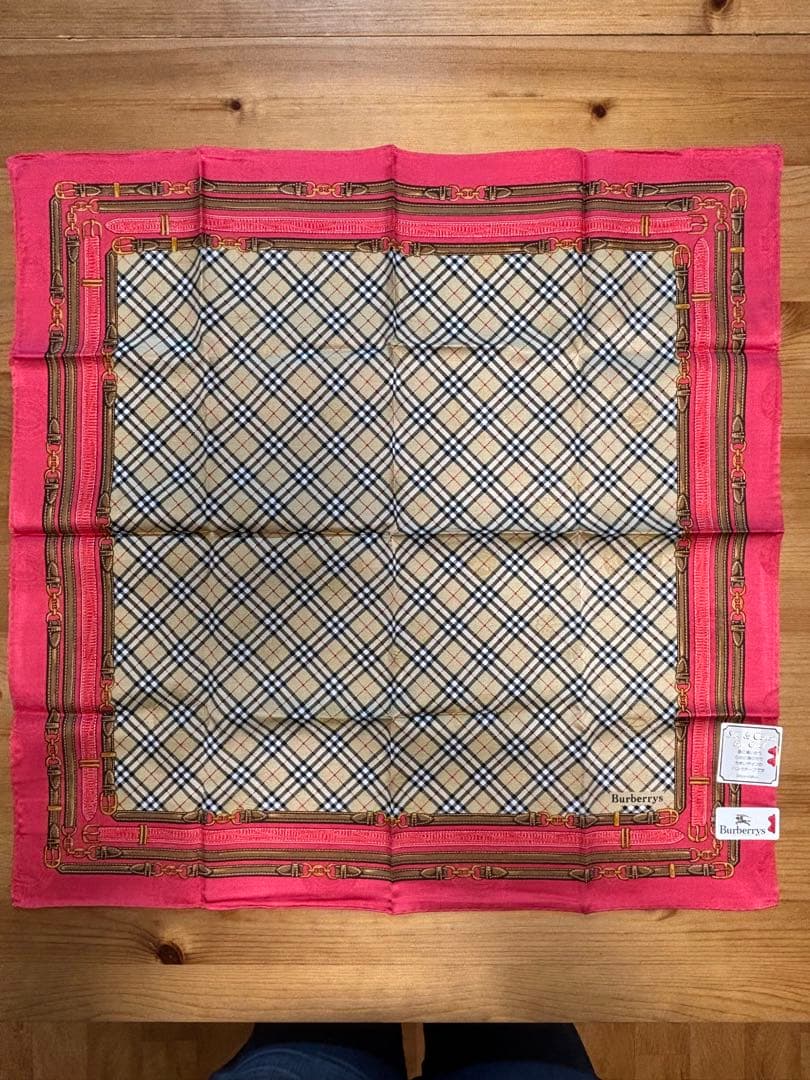H*守様 Burberrys シルク&コットンハンカチ 4枚セット