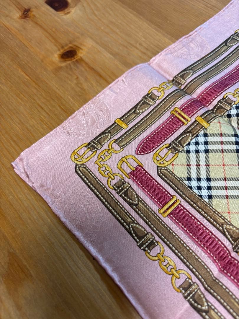 H*守様 Burberrys シルク&コットンハンカチ 4枚セット