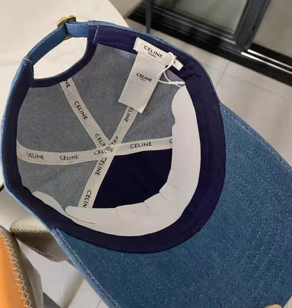 CELINE デニムブルー キャップ