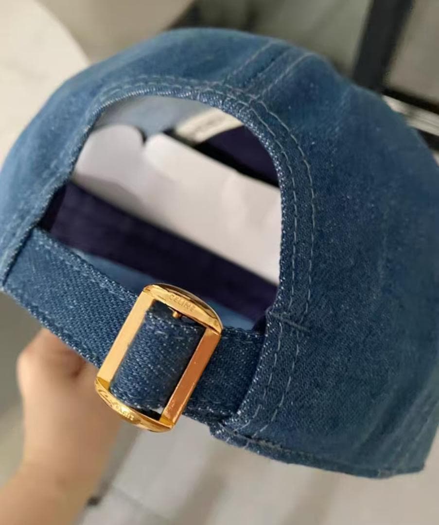 CELINE デニムブルー キャップ