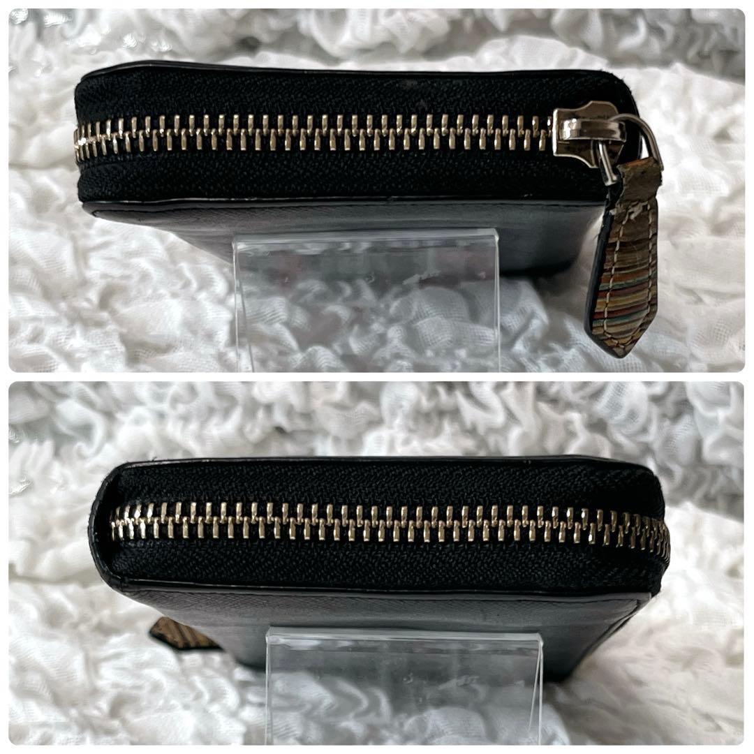 極美品✨Paul Smith ラウンドファスナー 長財布 マルチストライプ