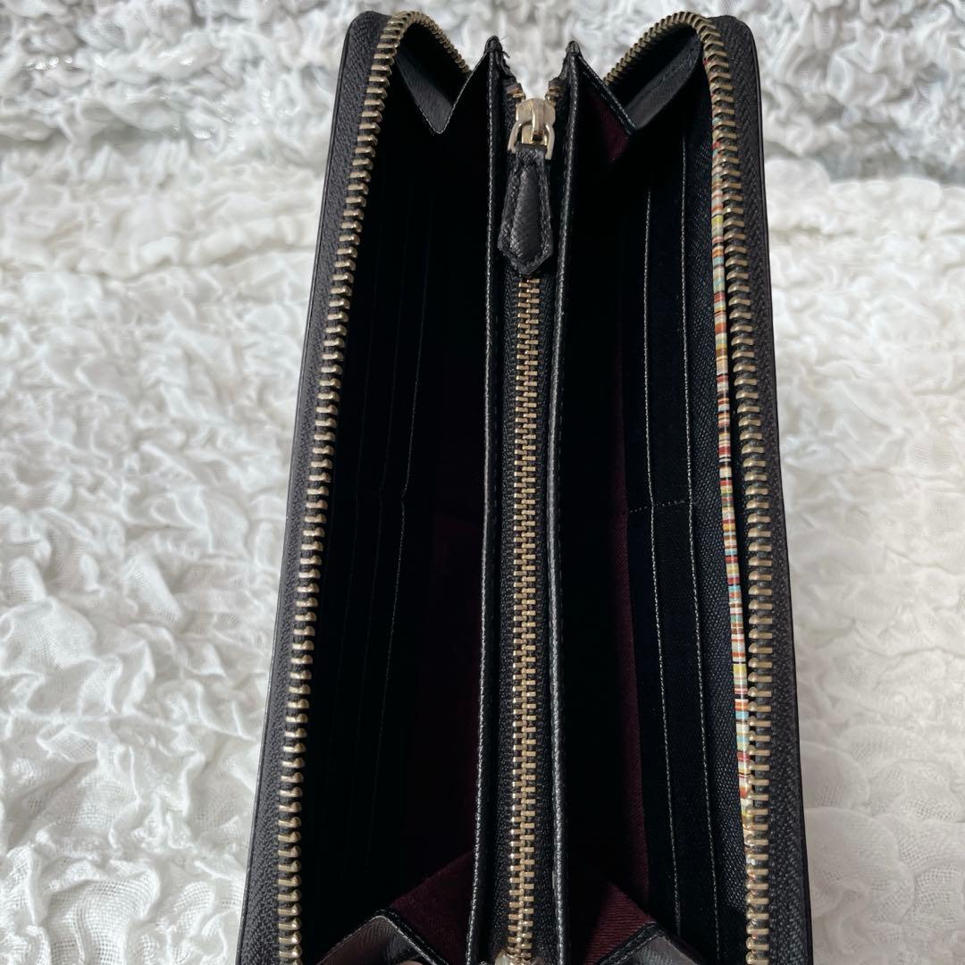 極美品✨Paul Smith ラウンドファスナー 長財布 マルチストライプ