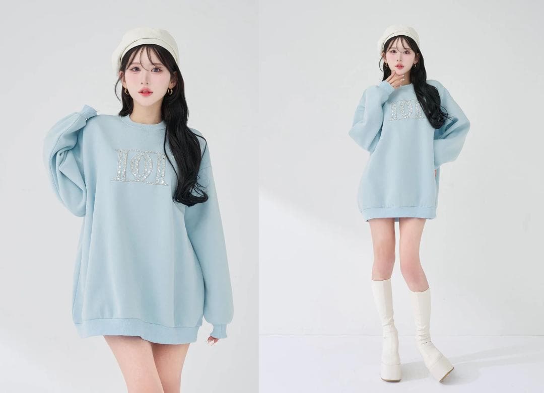 ダーリッチ darich DDロゴビジュースウェットプルオーバー ピンク