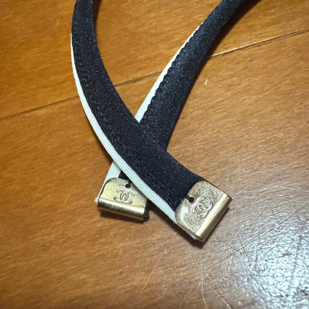 25CHANELシャネルココビーチホルターキャミソール34黒