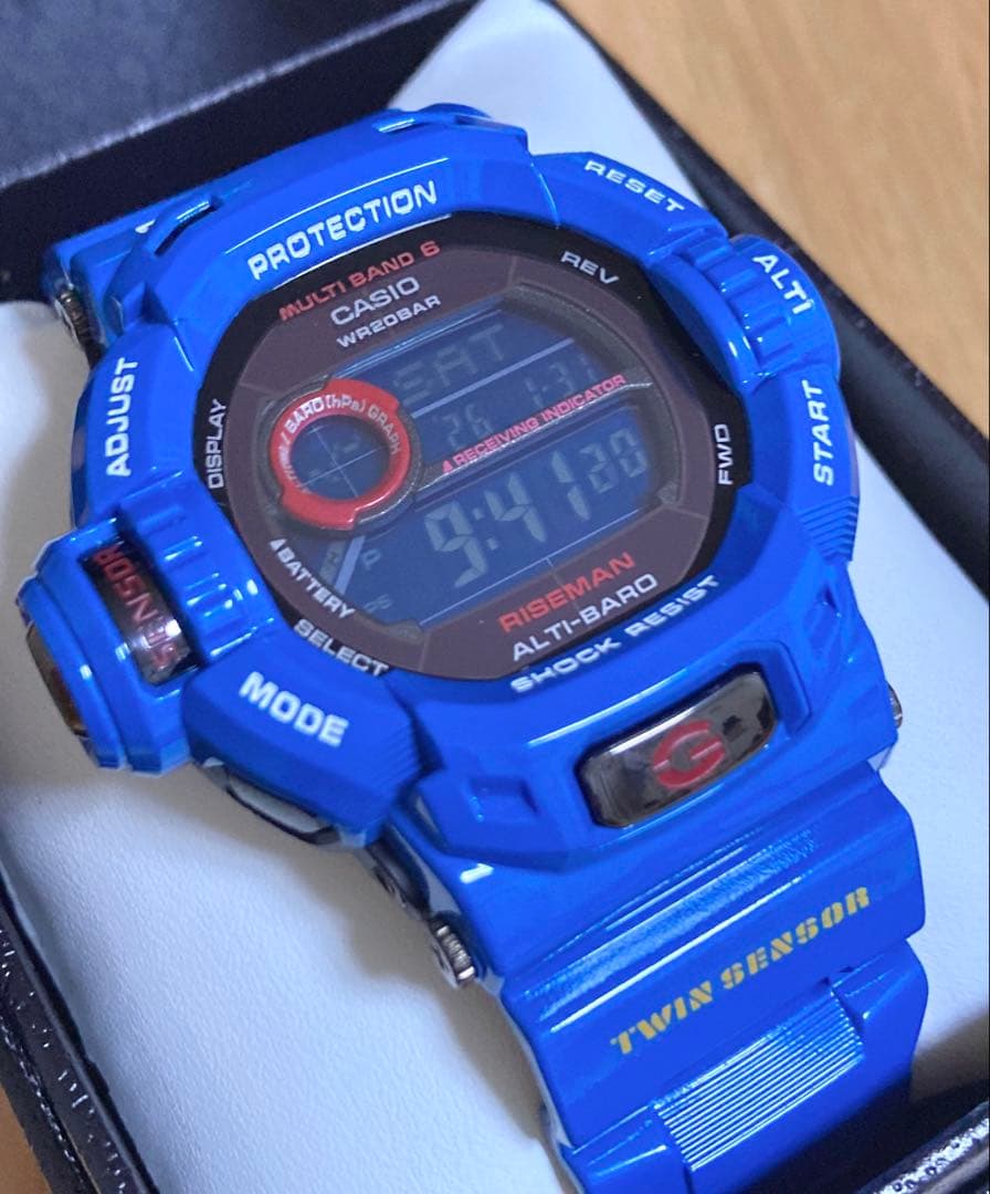 レア！希少色！美品！G-SHOCK ライズマンGW-9200BLJ-2JF 青