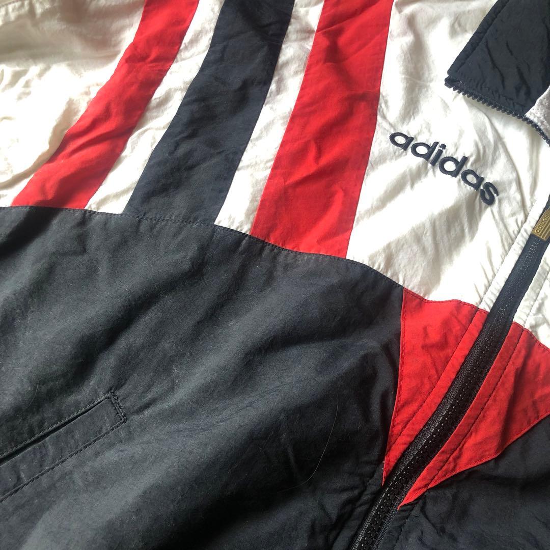 【入手困難】90sデサント製アディダスadidasナイロンセットアップ激レア上下