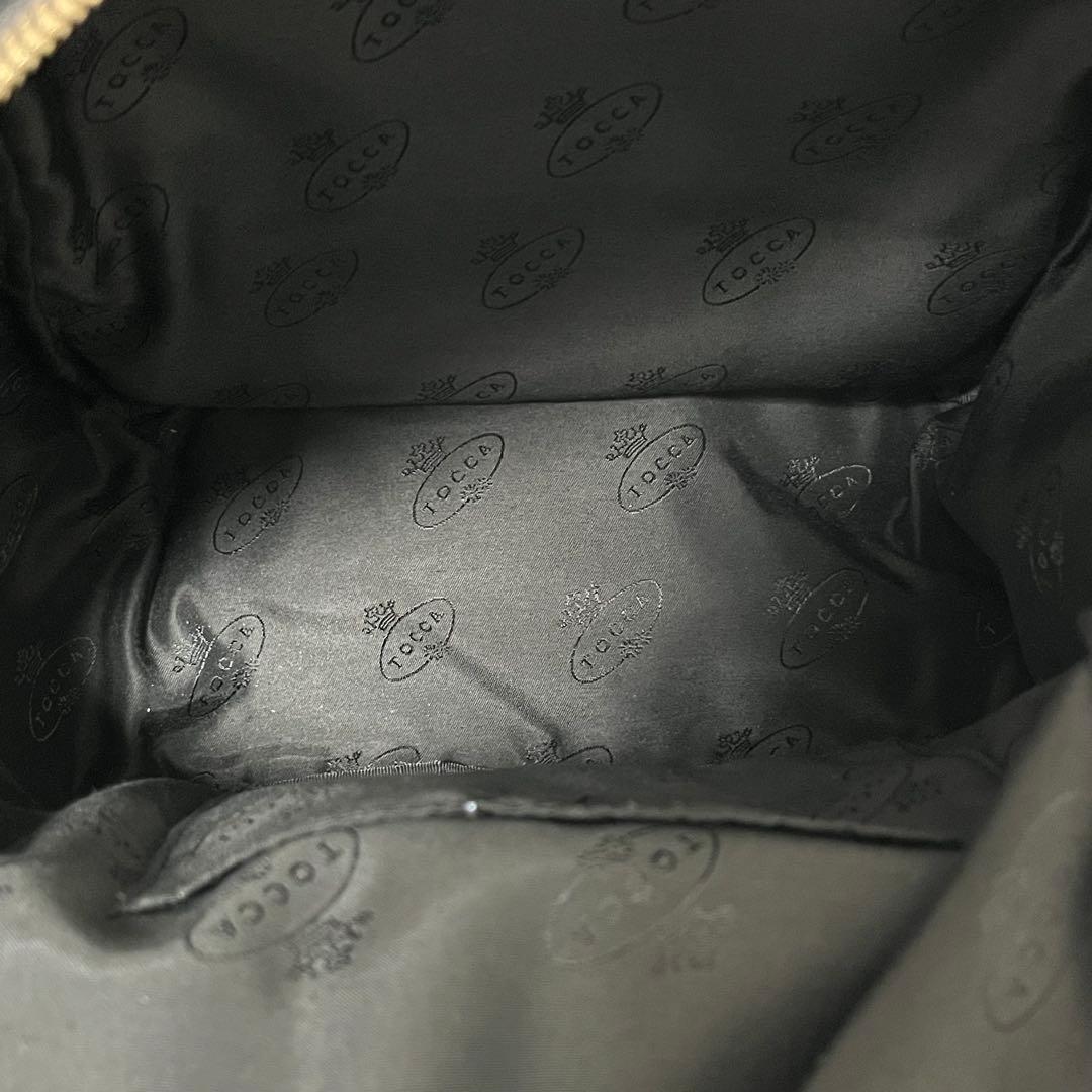 TOCCA トッカ サイドリボン ギャザー リュック バックパック 黒 ナイロン