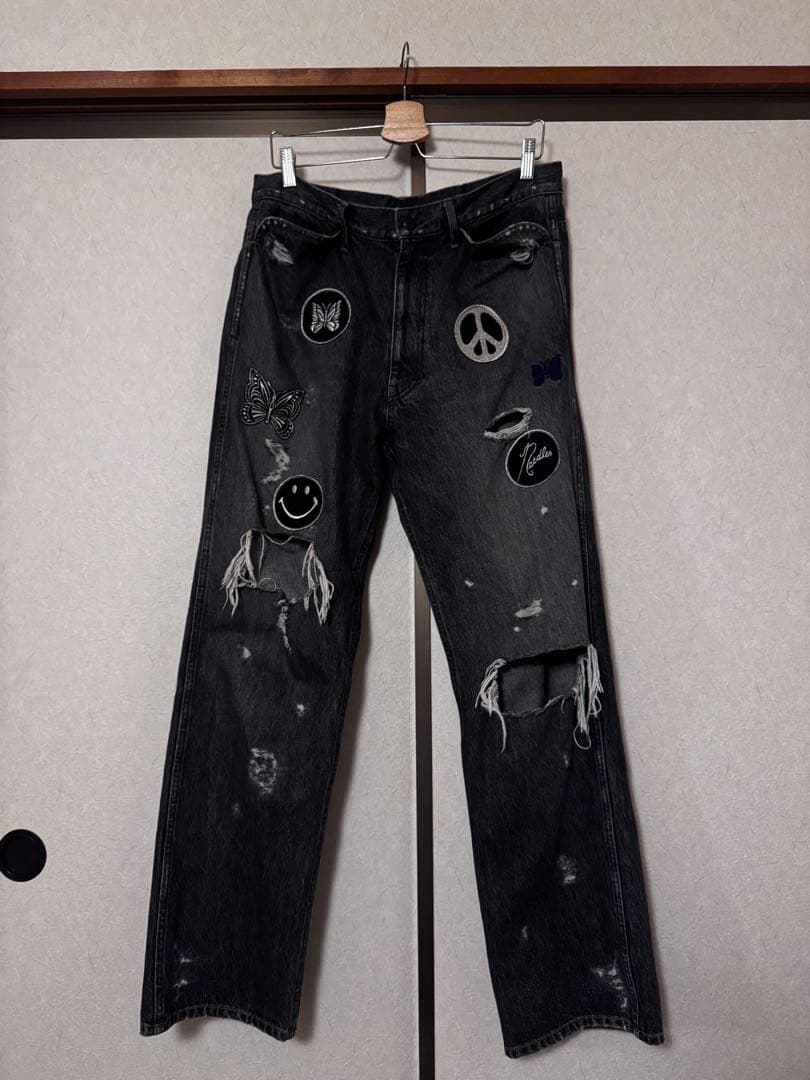 Needles ネペンテス限定モデル ダメージデニム サイズL グレー