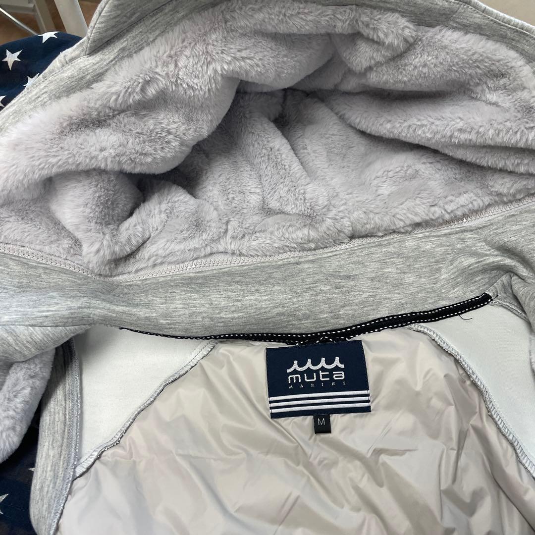 美品muta グレー フード付きベスト M
