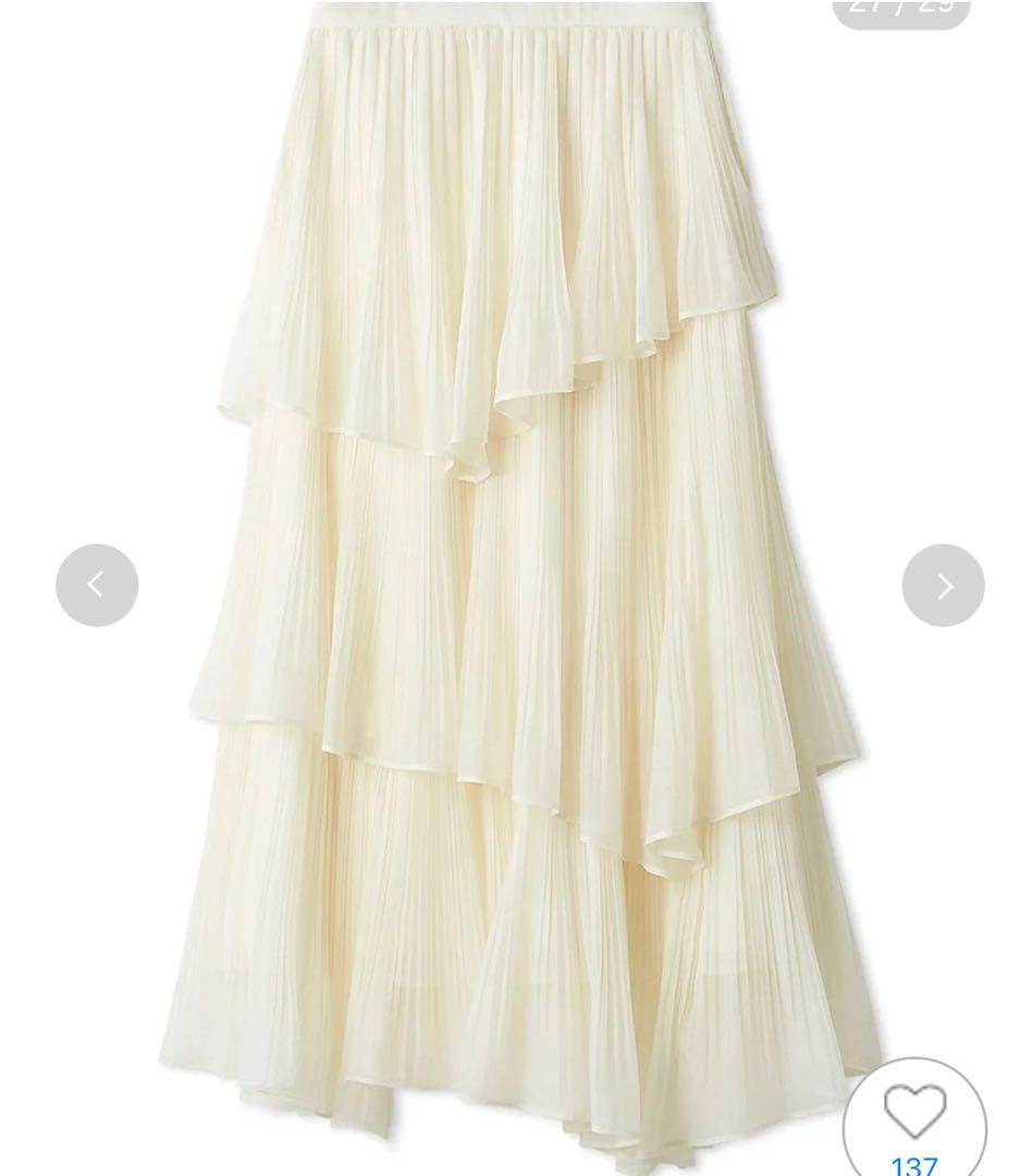 snidel プリーツティアードロングスカート