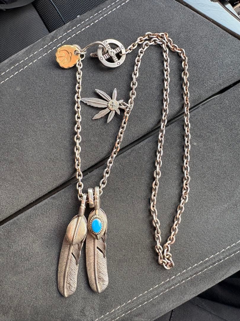 金特大フェザーターコイズ特大フェザー全金太陽中細角チェーン