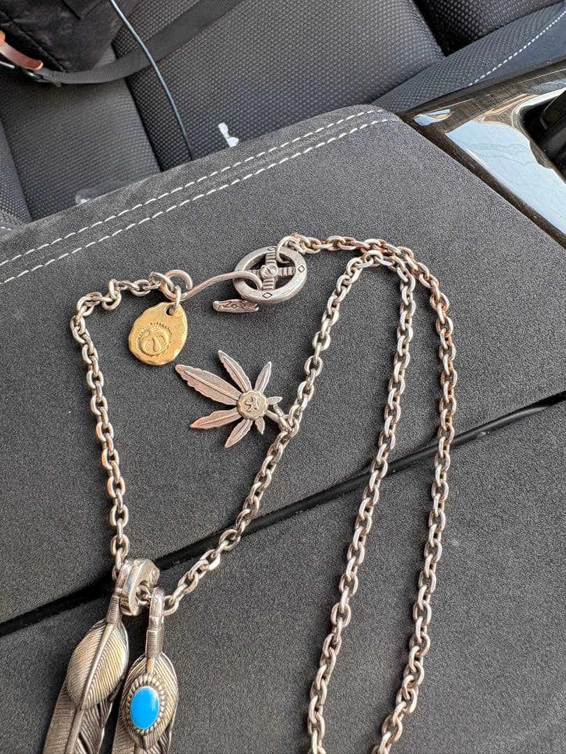 金特大フェザーターコイズ特大フェザー全金太陽中細角チェーン