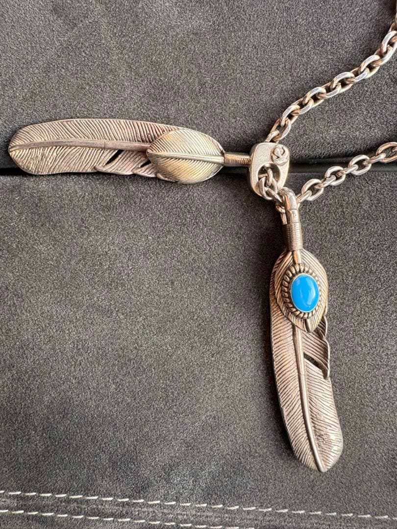 金特大フェザーターコイズ特大フェザー全金太陽中細角チェーン