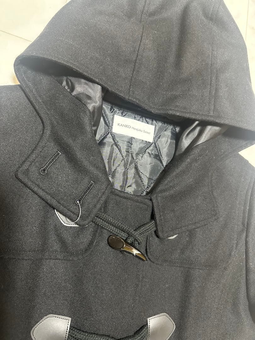 KANKO 軽量ウールダッフルコート M ブラック　2024AW