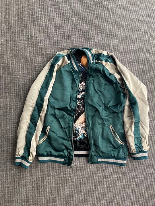 花旅楽団　スカジャン　鯨　日の丸　富士