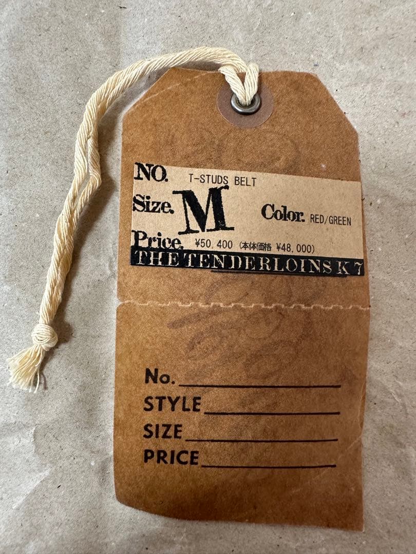 新品未使用　TENDERLOIN T-STUDS BELT M