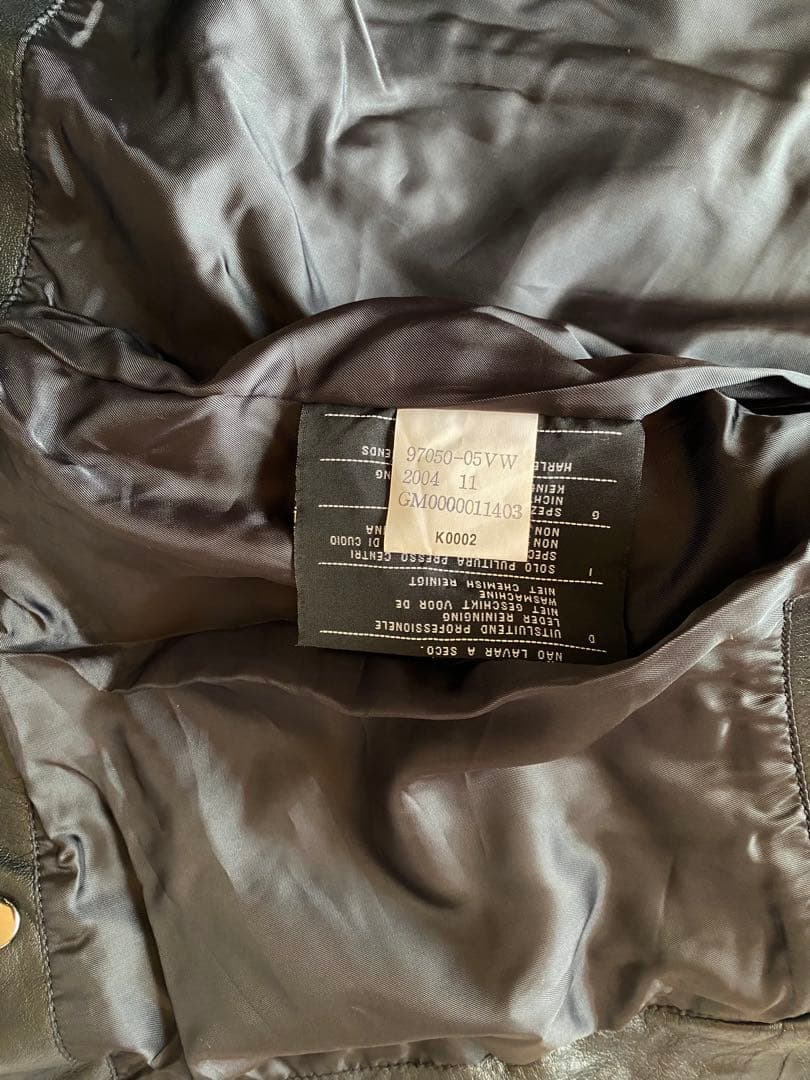 新品未使用HARLEY-DAVIDSON ブラックレザーピンストジャケット極上