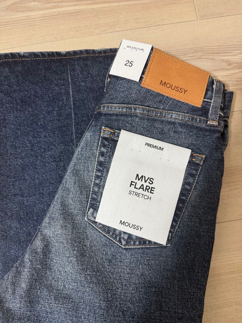 【新品未使用】moussy MVS FLARE フレアデニム 25インチ